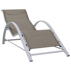 Ligbed textileen aluminium taupe