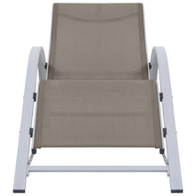 Ligbed Textileen En Aluminium Taupe
