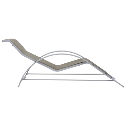 Ligbed Textileen En Aluminium Taupe