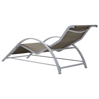 Ligbed Textileen En Aluminium Taupe