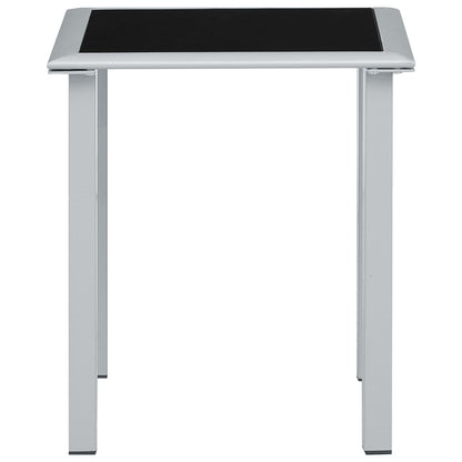 Ligbedden 2 St Met Tafel Aluminium Taupekleurig