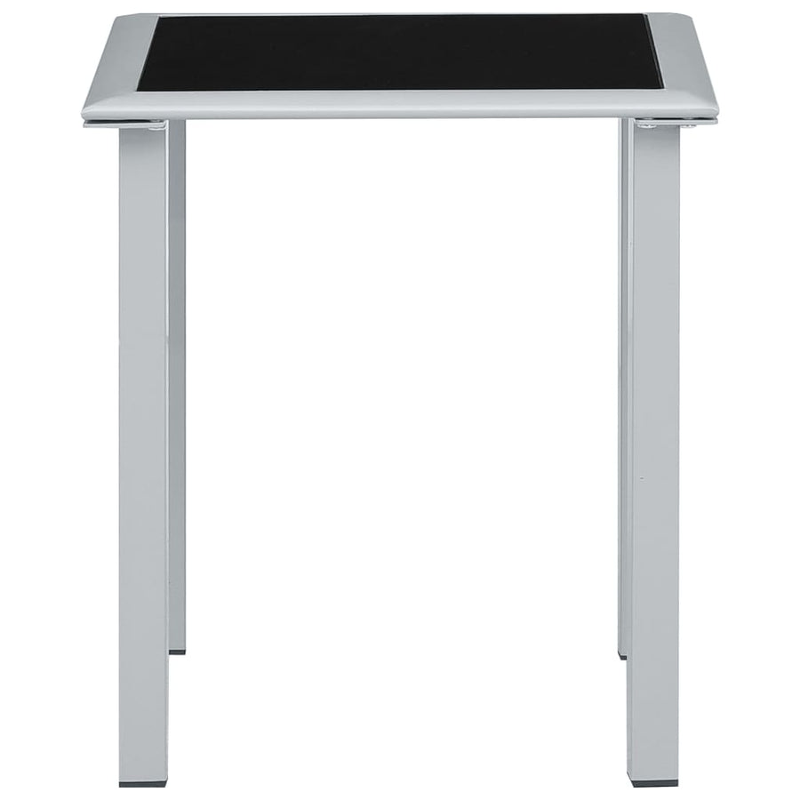 Ligbedden 2 St Met Tafel Aluminium Taupekleurig