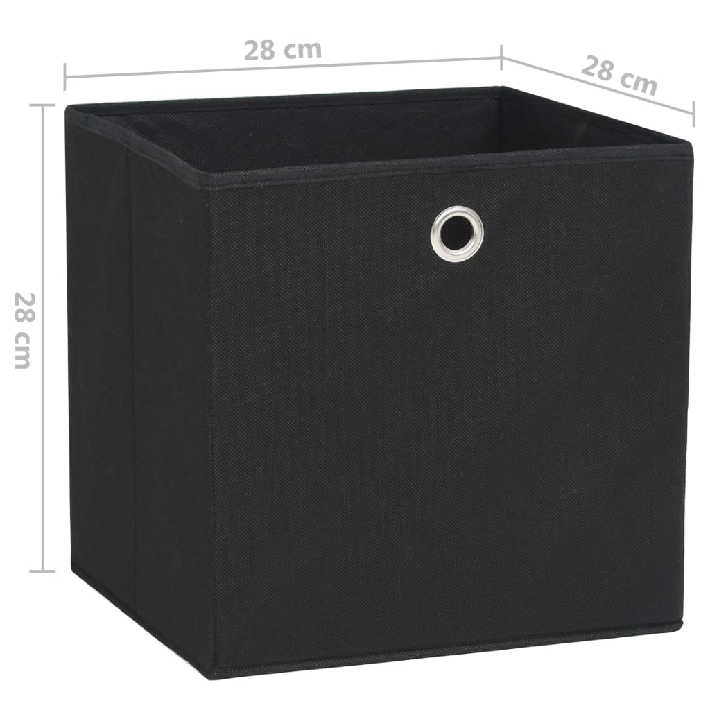 Opbergboxen 28X28X28 Cm Nonwoven Stof 4 Zwart