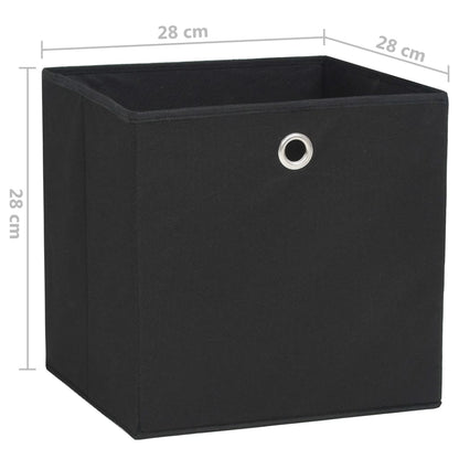 Opbergboxen 28X28X28 Cm Nonwoven Stof 4 Zwart