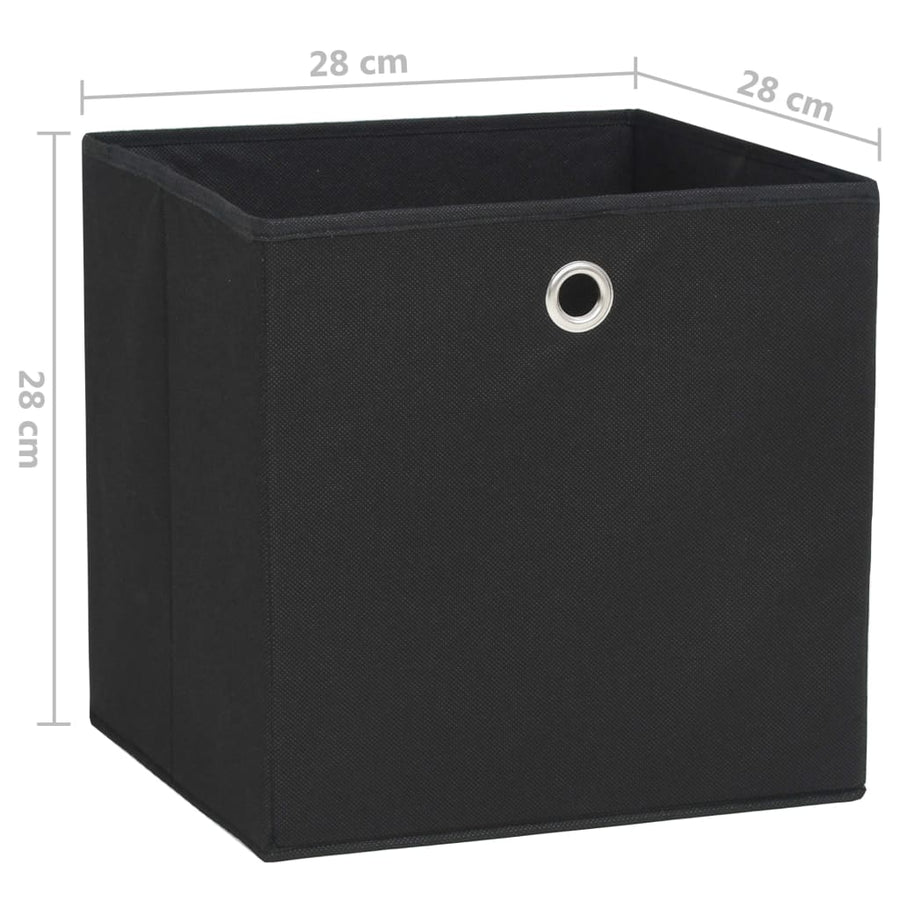 Opbergboxen 28X28X28 Cm Nonwoven Stof 4 Zwart