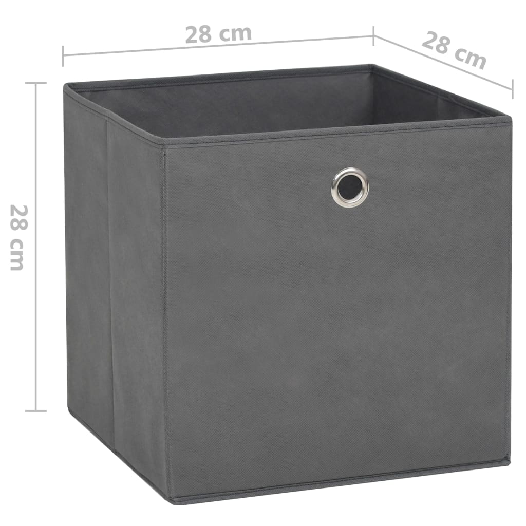Opbergboxen 28X28X28 Cm Nonwoven Stof 4 Grijs