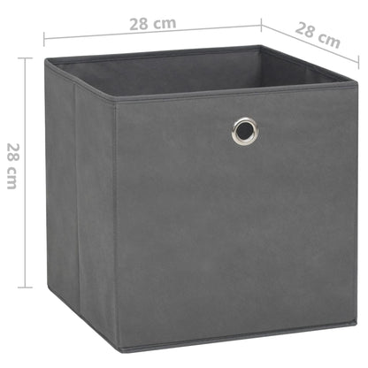 Opbergboxen 28X28X28 Cm Nonwoven Stof 4 Grijs
