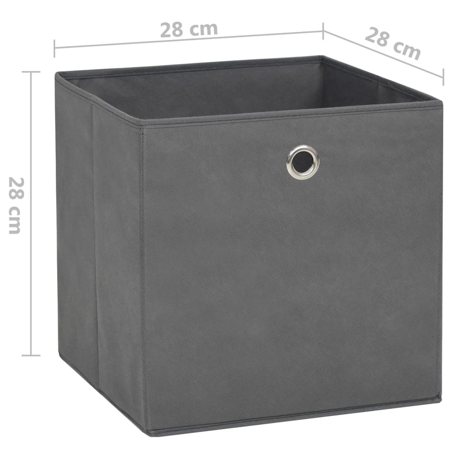 Opbergboxen 28X28X28 Cm Nonwoven Stof 4 Grijs
