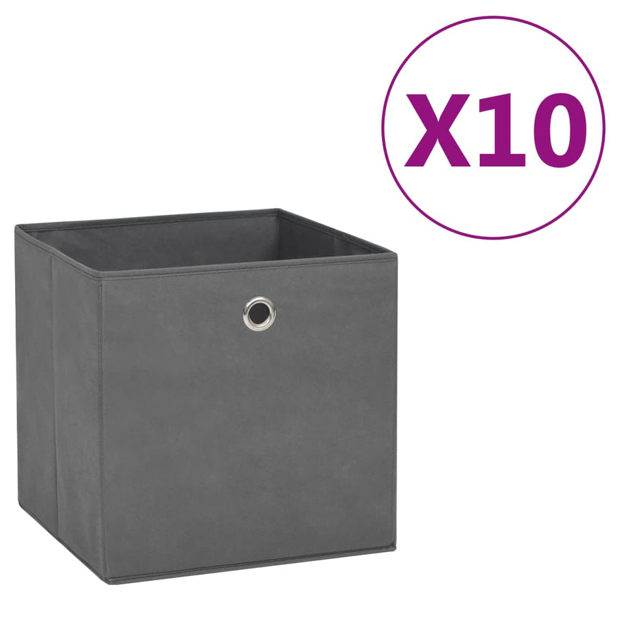 Opbergboxen 28X28X28 Cm Nonwoven Stof 10 Grijs