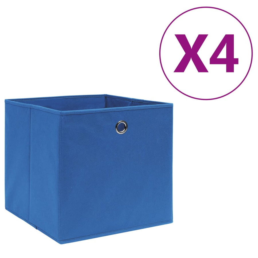 Opbergboxen 28X28X28 Cm Nonwoven Stof 4 Blauw