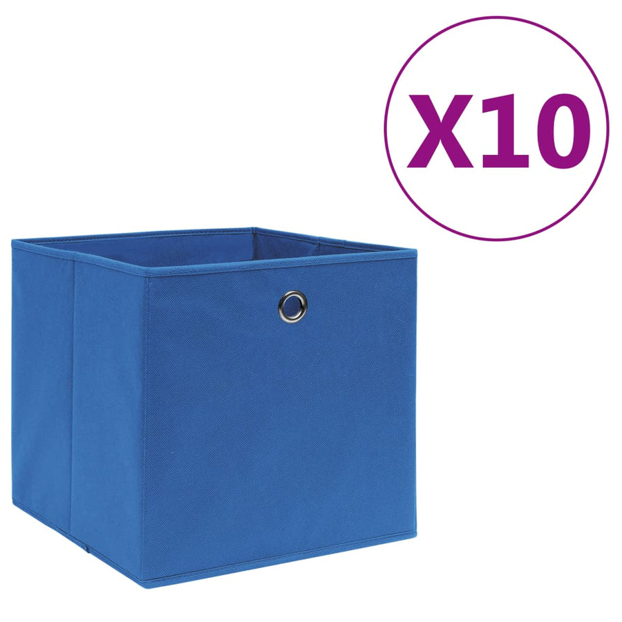 Opbergboxen 28X28X28 Cm Nonwoven Stof 10 Blauw