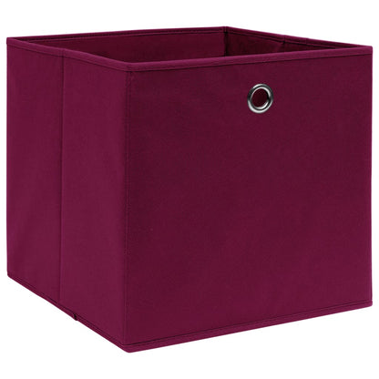 Opbergboxen 28X28X28 Cm Nonwoven Stof 10 Donkerrood