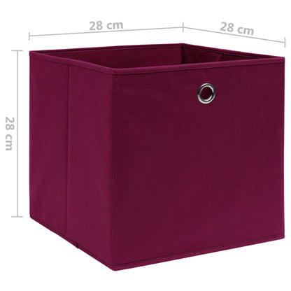Opbergboxen 28X28X28 Cm Nonwoven Stof 10 Donkerrood