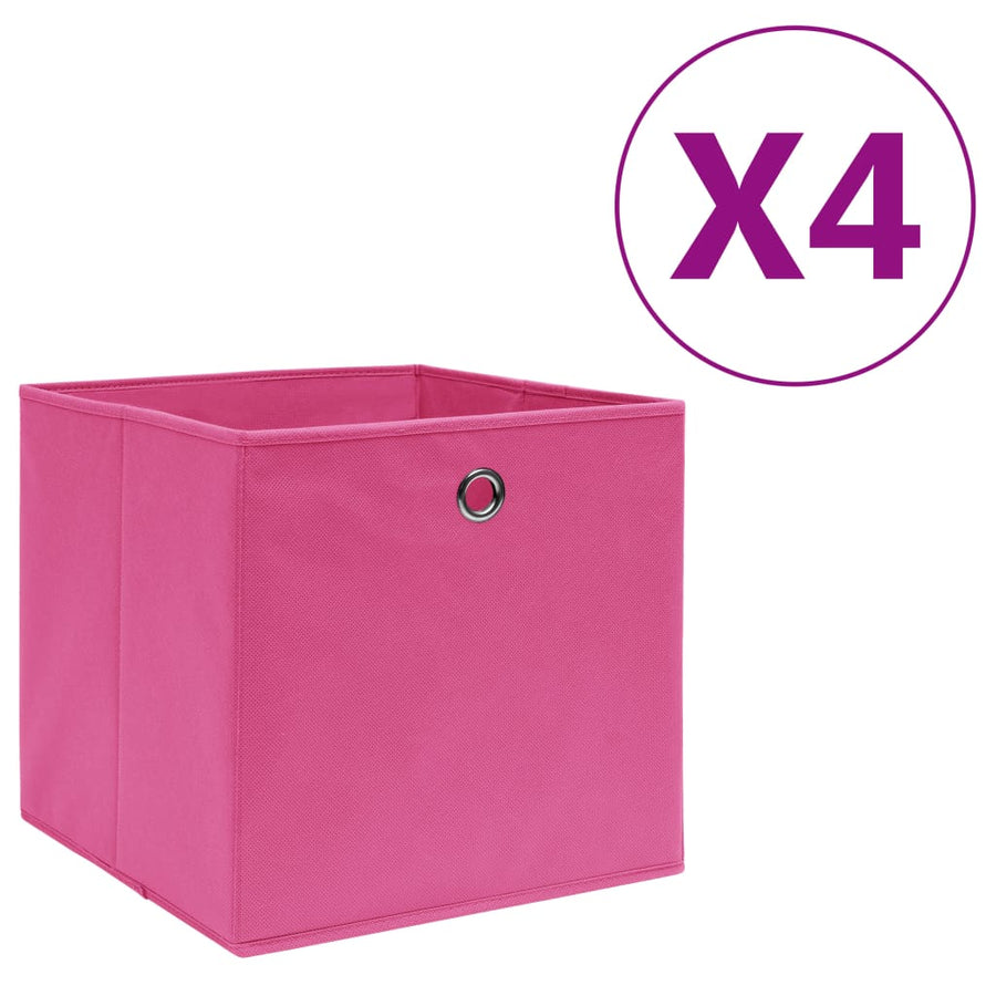 Opbergboxen 28X28X28 Cm Nonwoven Stof 4 Roze