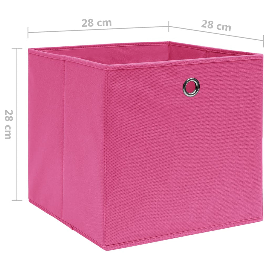 Opbergboxen 28X28X28 Cm Nonwoven Stof 4 Roze