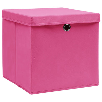 Opbergboxen Met Deksel 28X28X28 Cm Roze 4 Roze met deksels