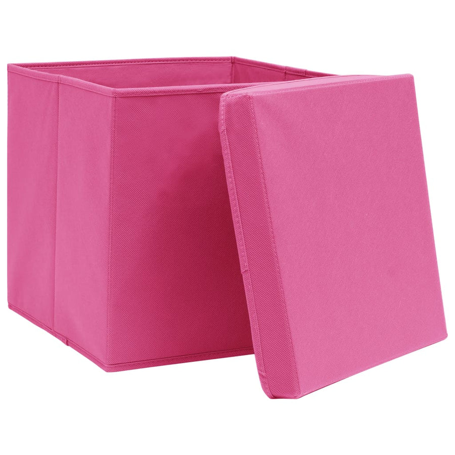 Opbergboxen Met Deksel 28X28X28 Cm Roze 4 Roze met deksels