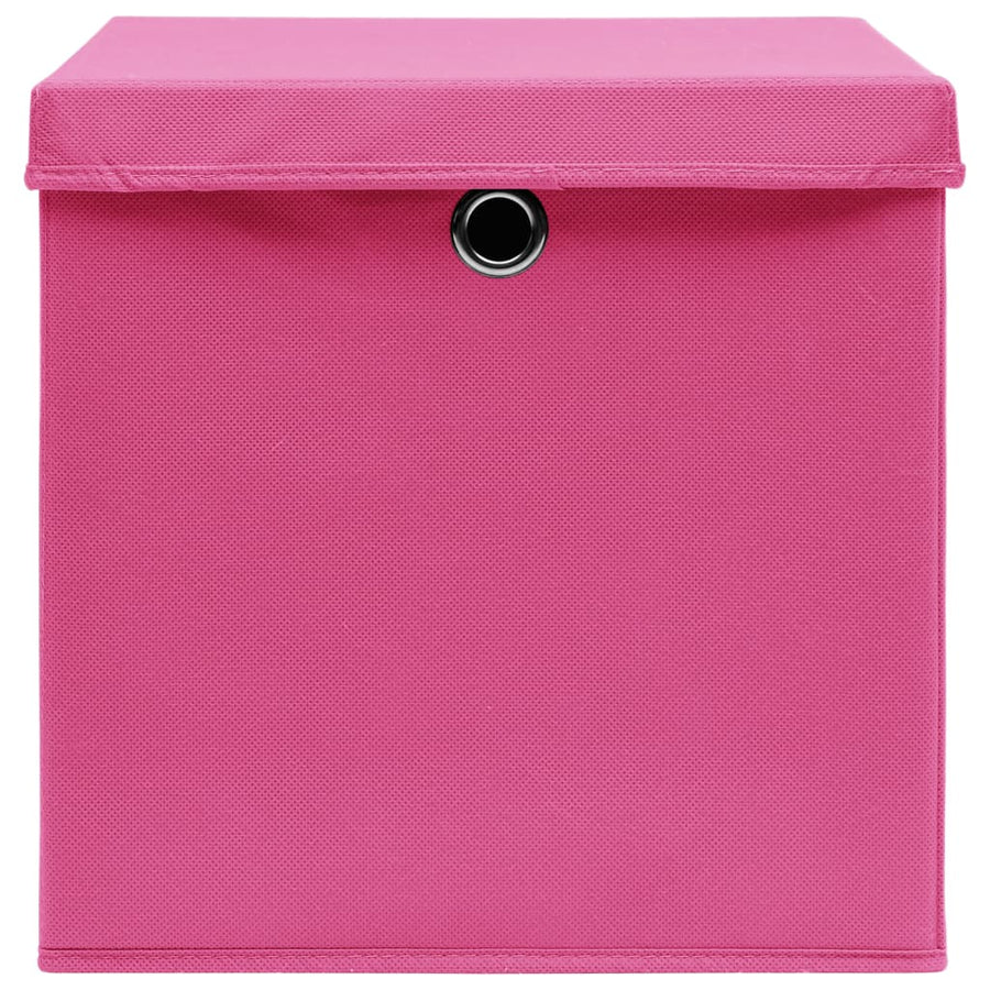 Opbergboxen Met Deksel 28X28X28 Cm Roze 4 Roze met deksels