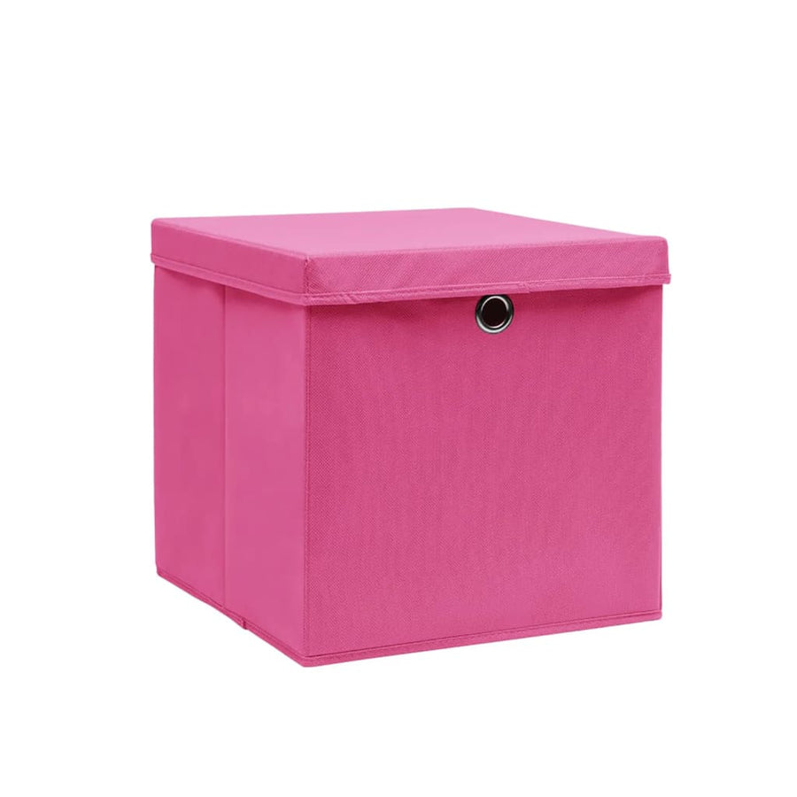 Opbergboxen Met Deksel 28X28X28 Cm Roze 10 Roze met deksels