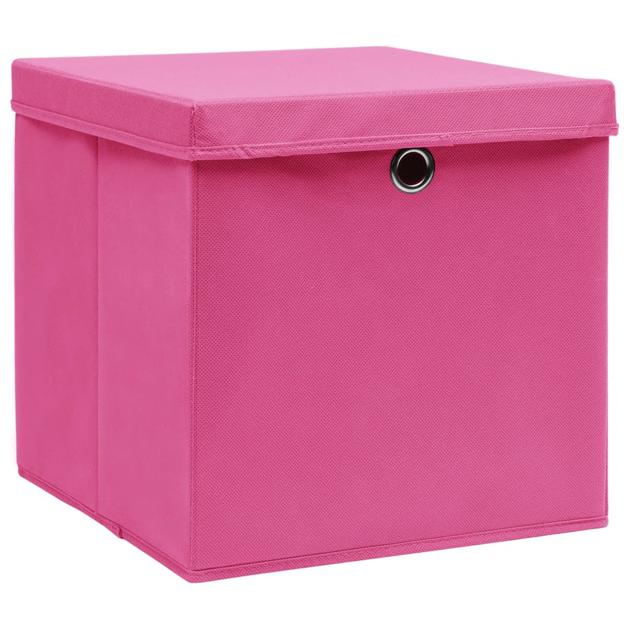 Opbergboxen Met Deksel 28X28X28 Cm Roze 10 Roze met deksels