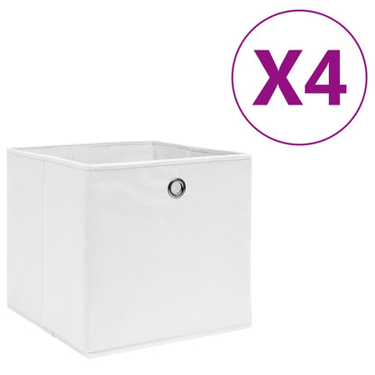 Opbergboxen 28X28X28 Cm Nonwoven Stof 4 Wit