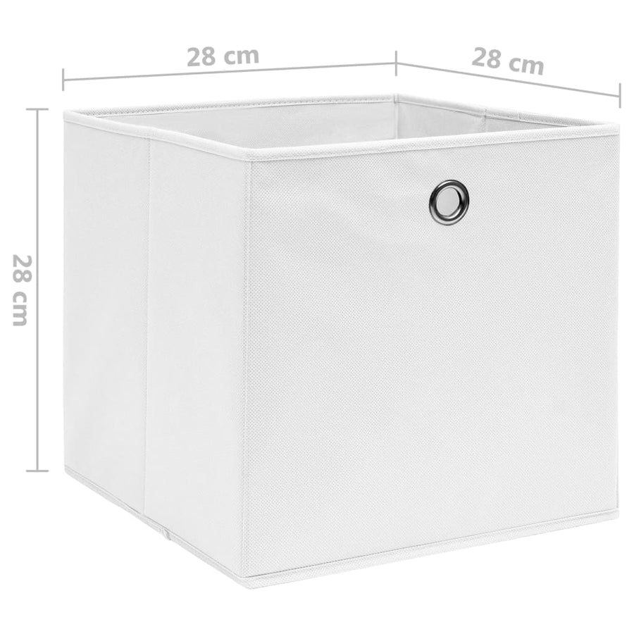 Opbergboxen 28X28X28 Cm Nonwoven Stof 4 Wit