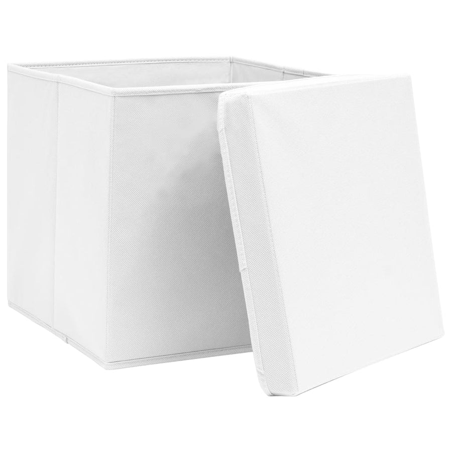 Opbergboxen Met Deksel 28X28X28 Cm Wit 4 Wit met deksels