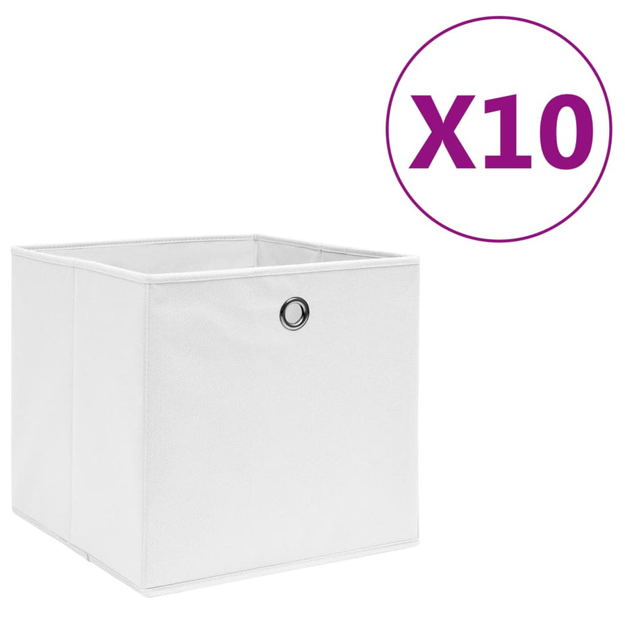Opbergboxen 28X28X28 Cm Nonwoven Stof 10 Wit