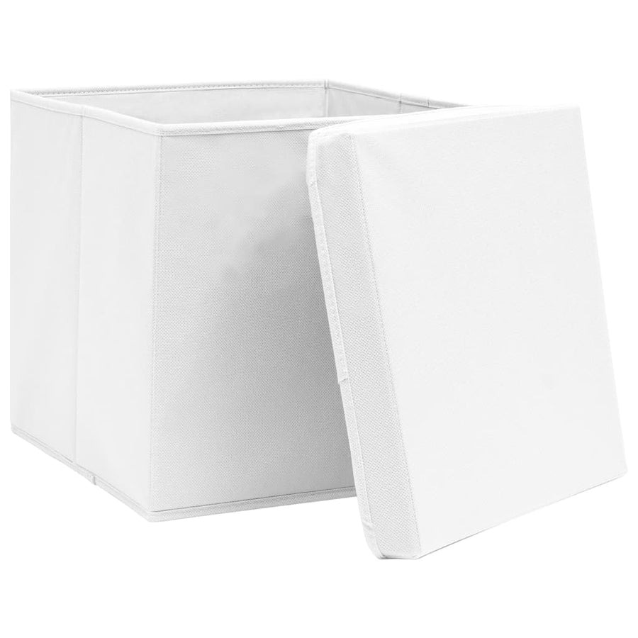 Opbergboxen Met Deksel 28X28X28 Cm Wit 10 Wit met deksels