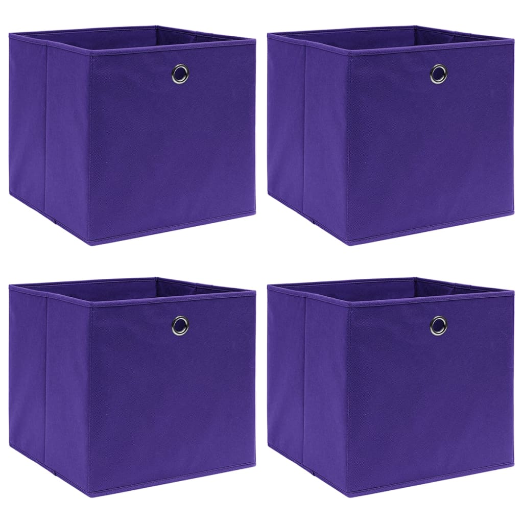Opbergboxen 28X28X28 Cm Nonwoven Stof 4 Paars