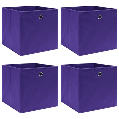 Opbergboxen 28X28X28 Cm Nonwoven Stof 4 Paars