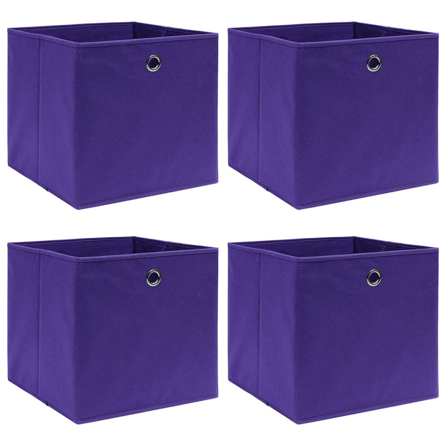 Opbergboxen 28X28X28 Cm Nonwoven Stof 4 Paars