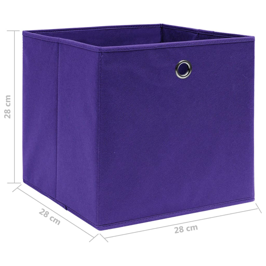 Opbergboxen 28X28X28 Cm Nonwoven Stof 4 Paars