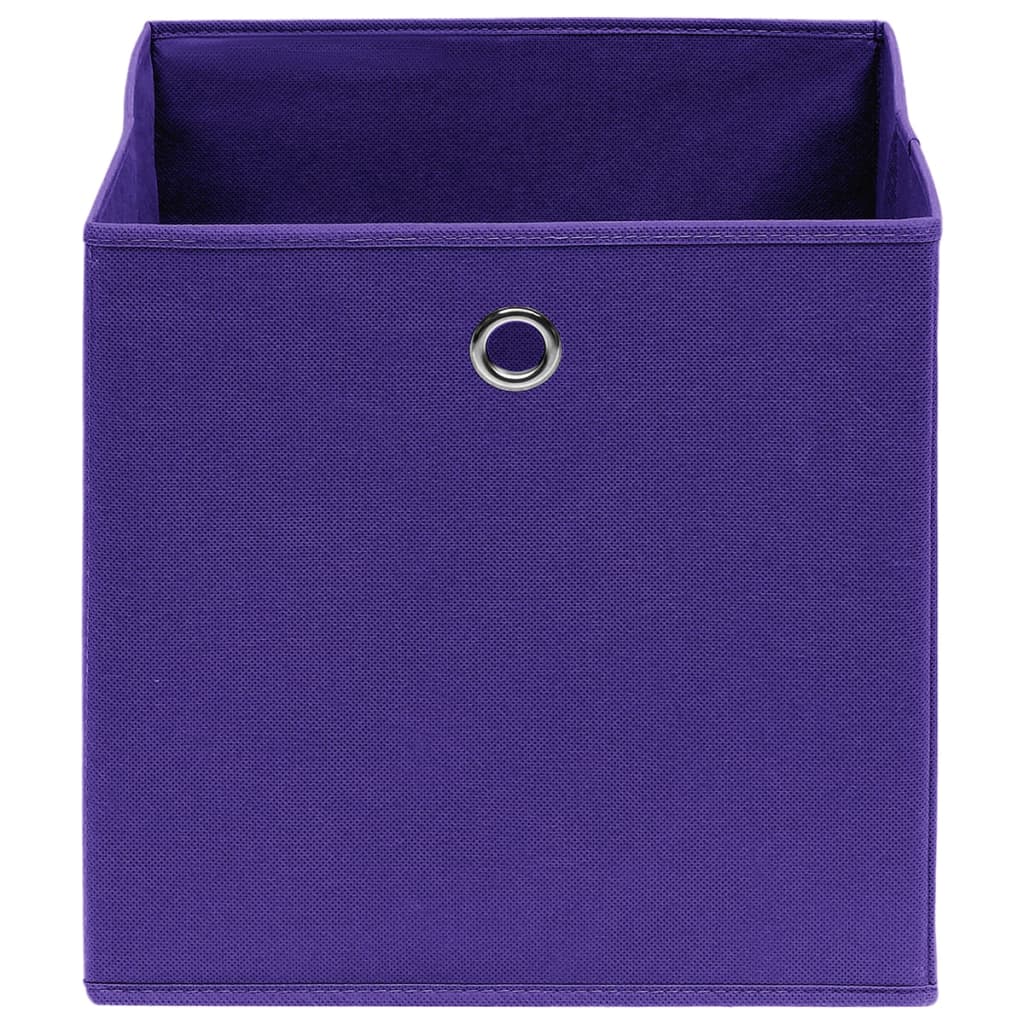 Opbergboxen 10 St 28X28X28 Cm Nonwoven Stof Paars