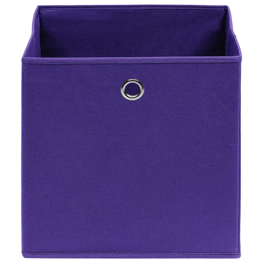 Opbergboxen 10 St 28X28X28 Cm Nonwoven Stof Paars