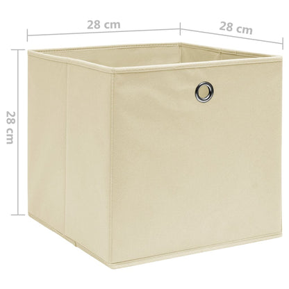 Opbergboxen 28X28X28 Cm Nonwoven Stof Kleurig 10 Crème