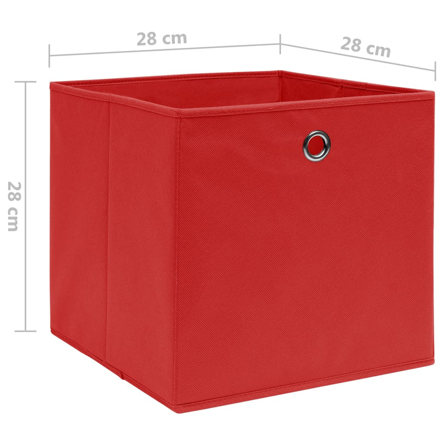 Opbergboxen 28X28X28 Cm Nonwoven Stof 4 Rood