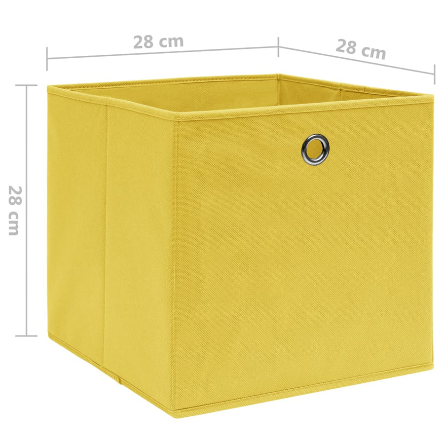 Opbergboxen 28X28X28 Cm Nonwoven Stof 4 Geel
