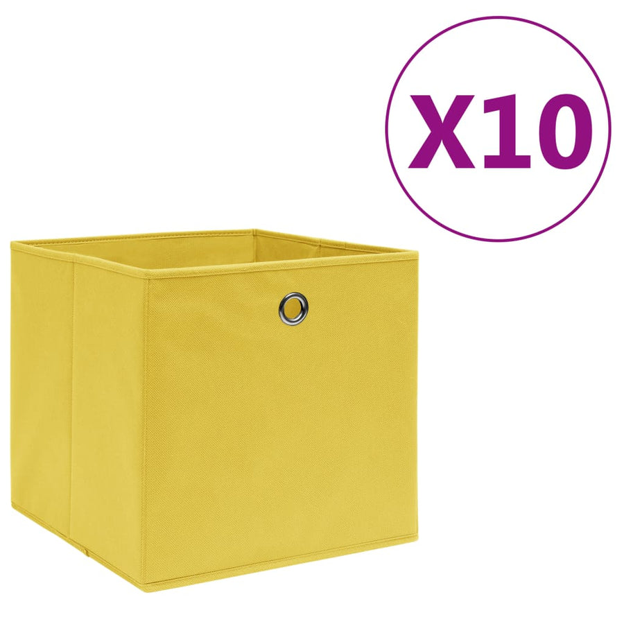 Opbergboxen 28X28X28 Cm Nonwoven Stof 10 Geel