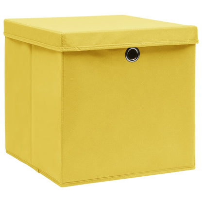 Opbergboxen Met Deksel 28X28X28 Cm Geel 10 Geel met deksels