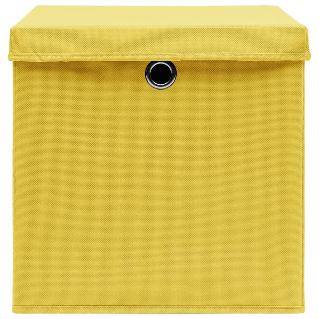 Opbergboxen Met Deksel 28X28X28 Cm Geel 10 Geel met deksels