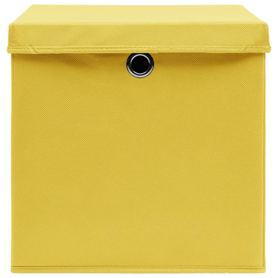 Opbergboxen Met Deksel 28X28X28 Cm Geel 10 Geel met deksels