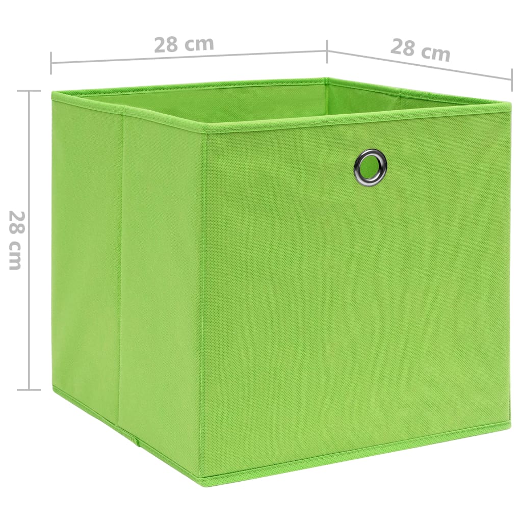 Opbergboxen 28X28X28 Cm Nonwoven Stof 4 Groen