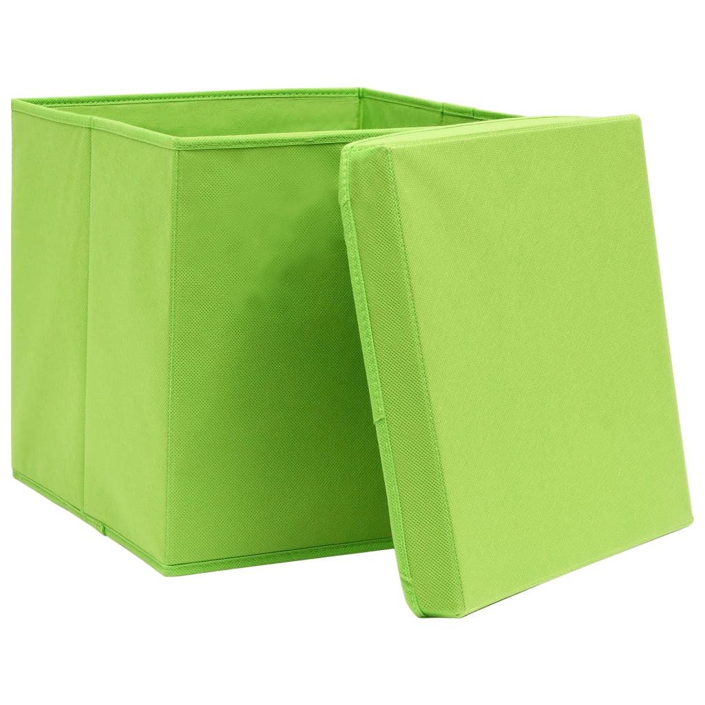 Opbergboxen Met Deksel 28X28X28 Cm Groen 4 Groen met deksels