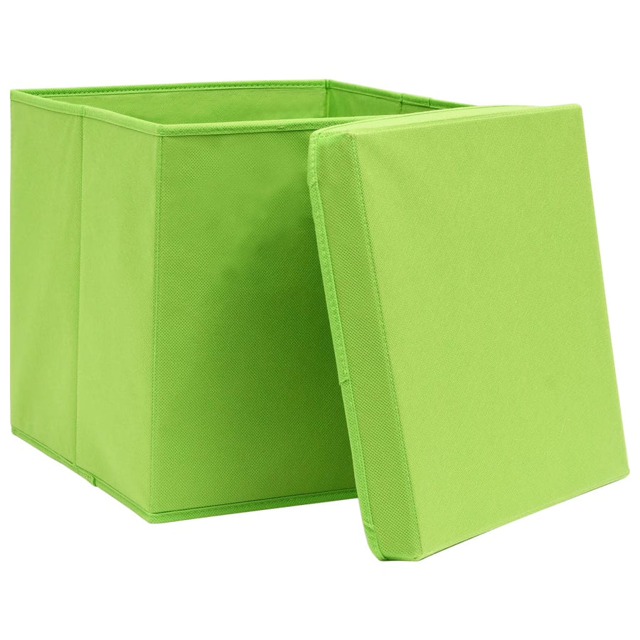 Opbergboxen Met Deksel 28X28X28 Cm Groen 4 Groen met deksels