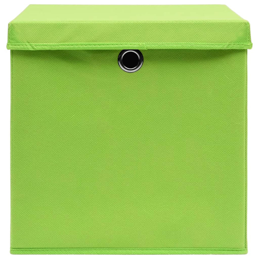 Opbergboxen Met Deksel 28X28X28 Cm Groen 4 Groen met deksels