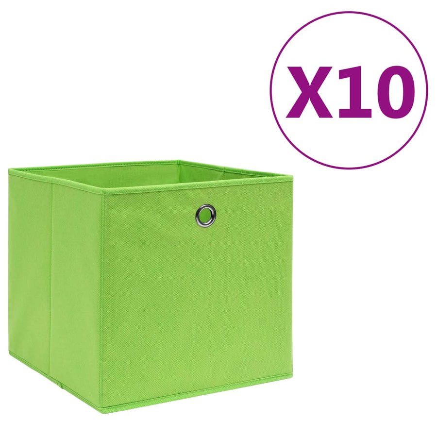 Opbergboxen 28X28X28 Cm Nonwoven Stof 10 Groen