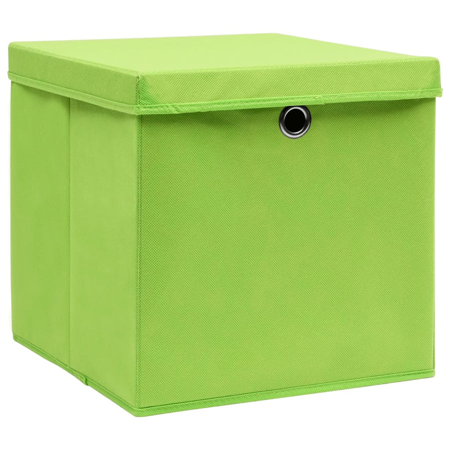 Opbergboxen Met Deksel 28X28X28 Cm Groen 10 Groen met deksels