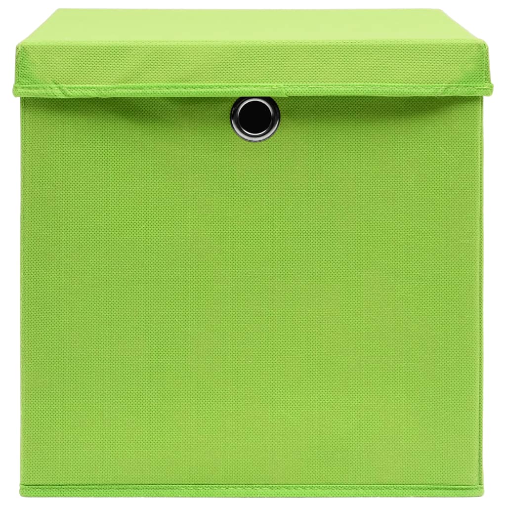 Opbergboxen Met Deksel 28X28X28 Cm Groen 10 Groen met deksels