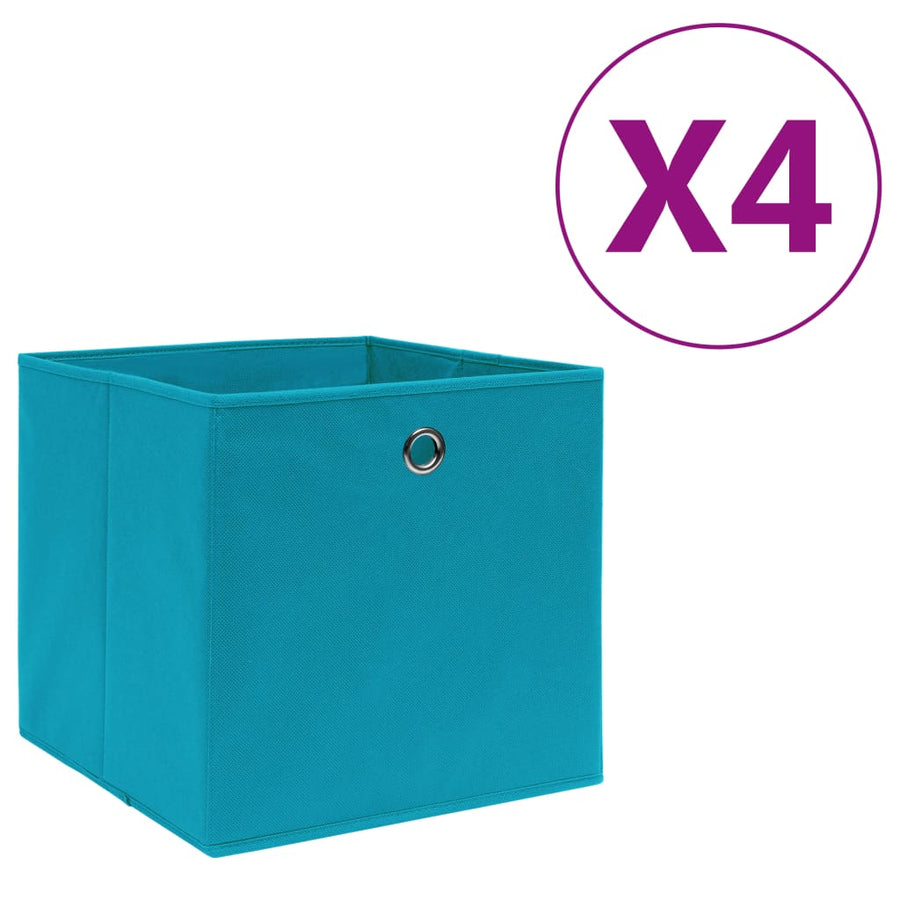 Opbergboxen 28X28X28 Cm Nonwoven Stof 4 Babyblauw